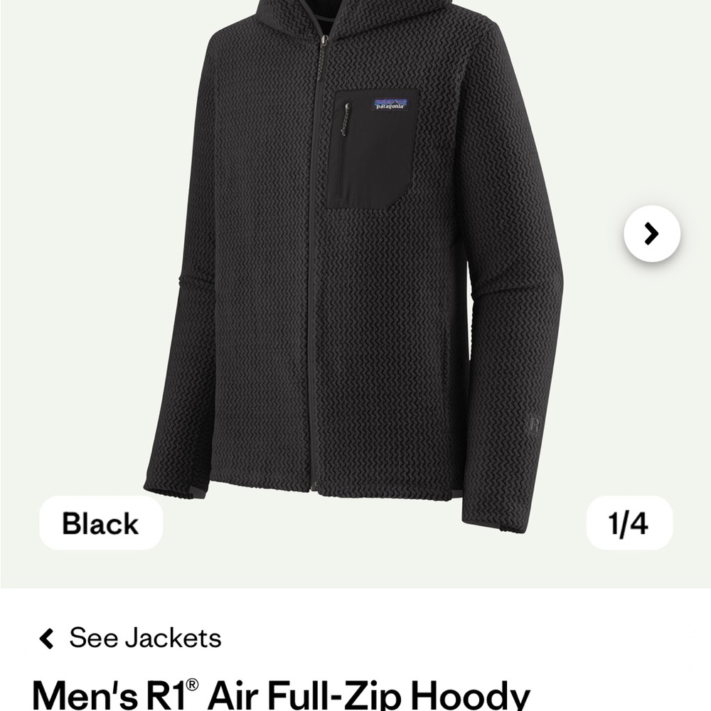 Patagonia Black Performance Jacket with Hood